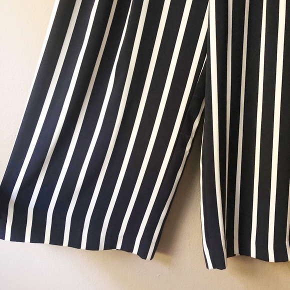 Zara wide leg bold striped cropped pants - Picture 5 of 10